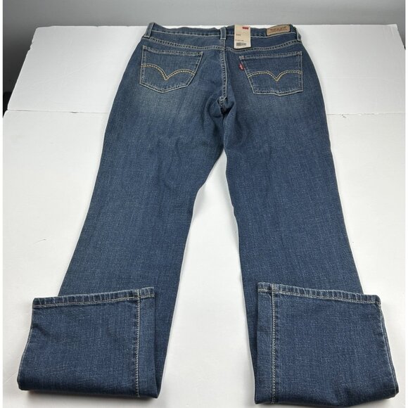 NEW Levis Jeans Womens Blue 505 Straight Leg Mid Rise Stretch Denim Sz 4M/27 - Picture 13 of 16